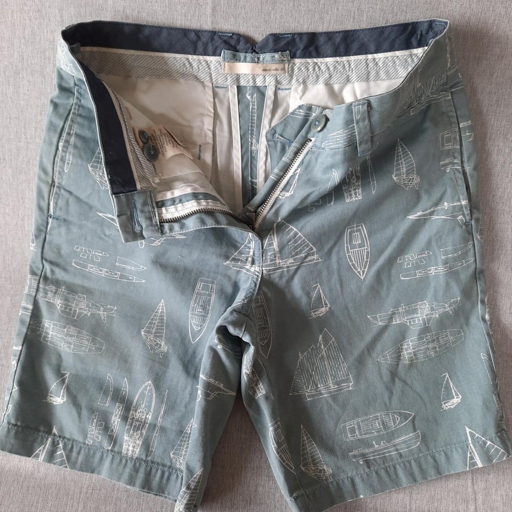 Life/After/Denim Men 31 Nautical Sea Green Casual Shorts Summer Ready‎ Style